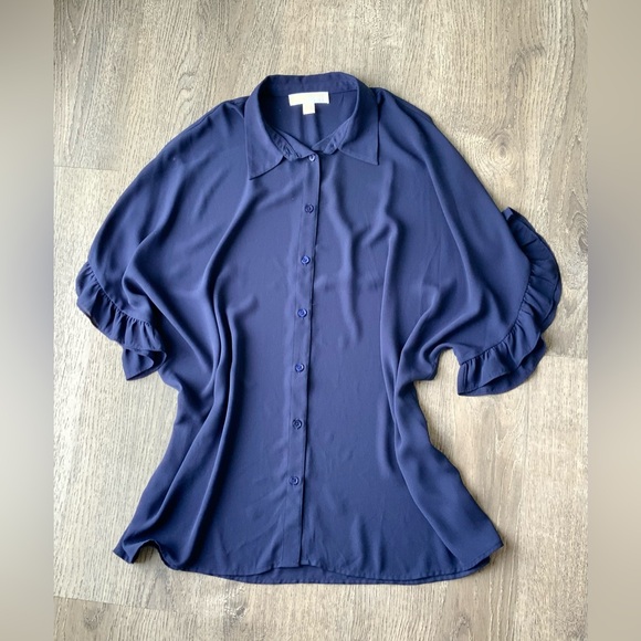 MICHAEL Michael Kors Button Down Blouse XL - Picture 1 of 11